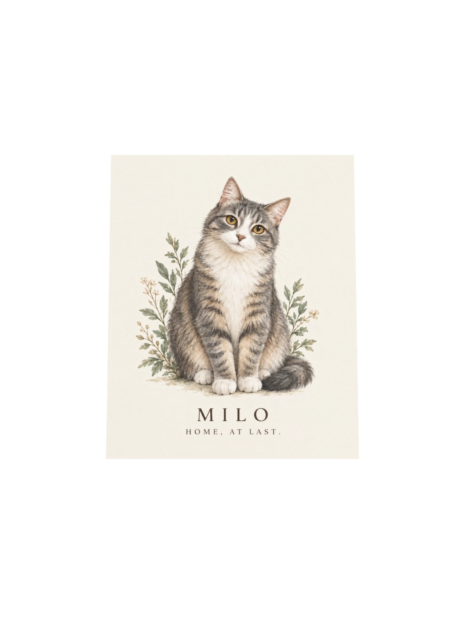 Home, at Last — Milo Botanical Cat Print product image (4)