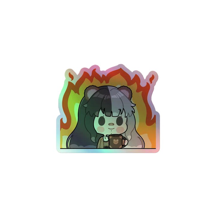 'This is fine' Holographic Sticker product image (1)