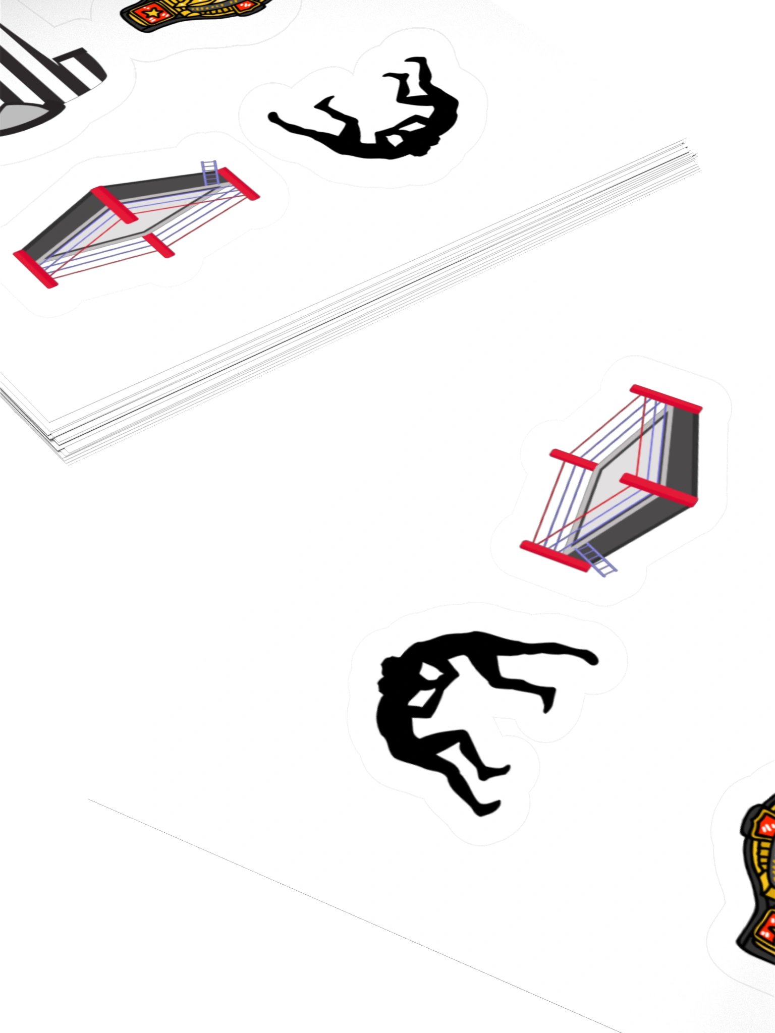 Wrestling Kiss Cut Sticker Set #1 product image (8)