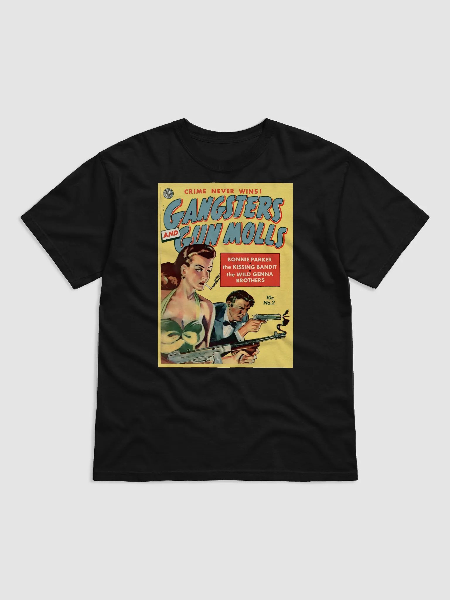 Gangsters and Gun Molls Vintage Comic T-Shirt product image (3)