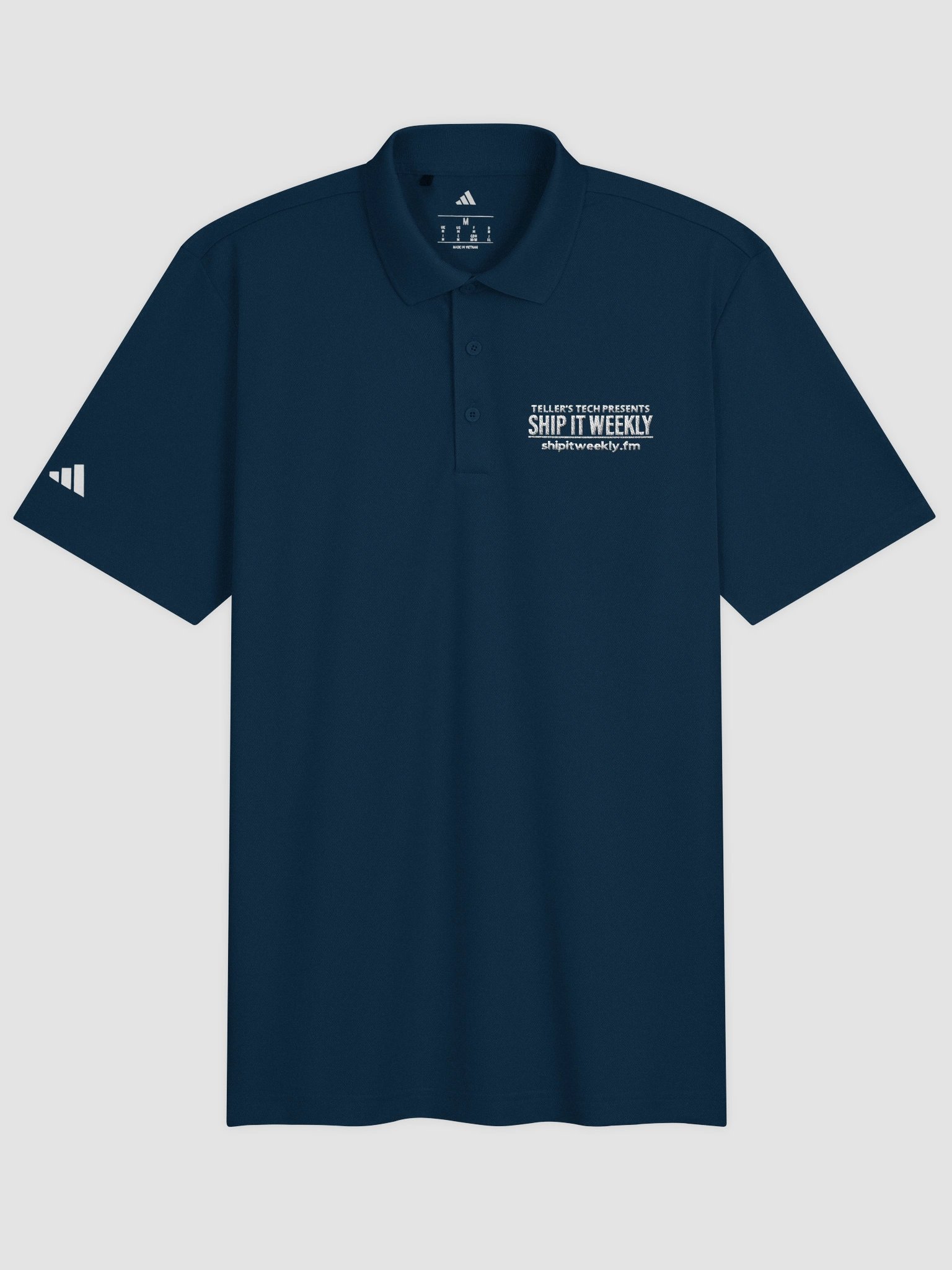 Teller’s Tech Ship It Weekly Wordmark Performance Polo product image (1)