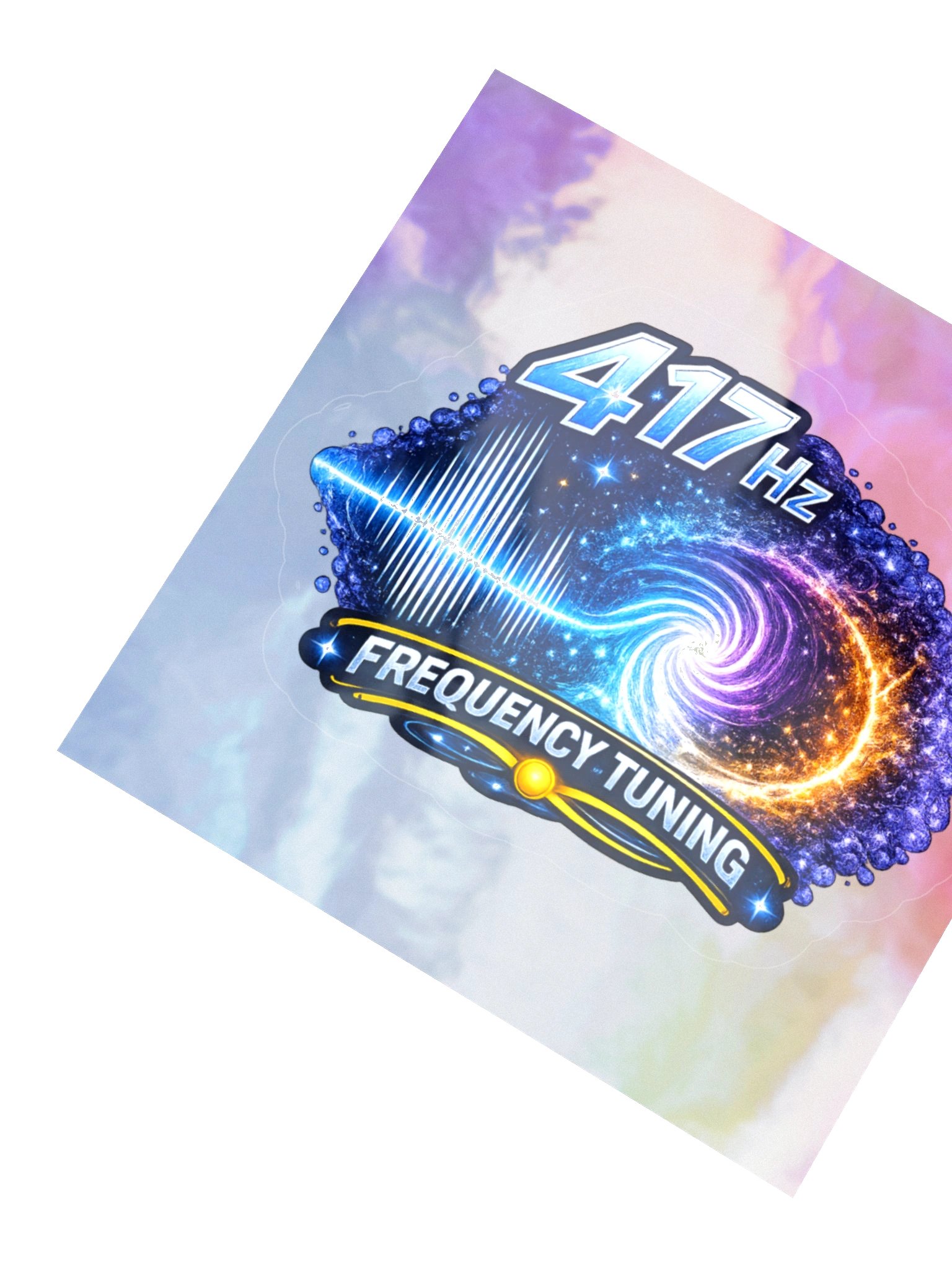 417 Hz Frequency Sticker on Holographic backing product image (4)
