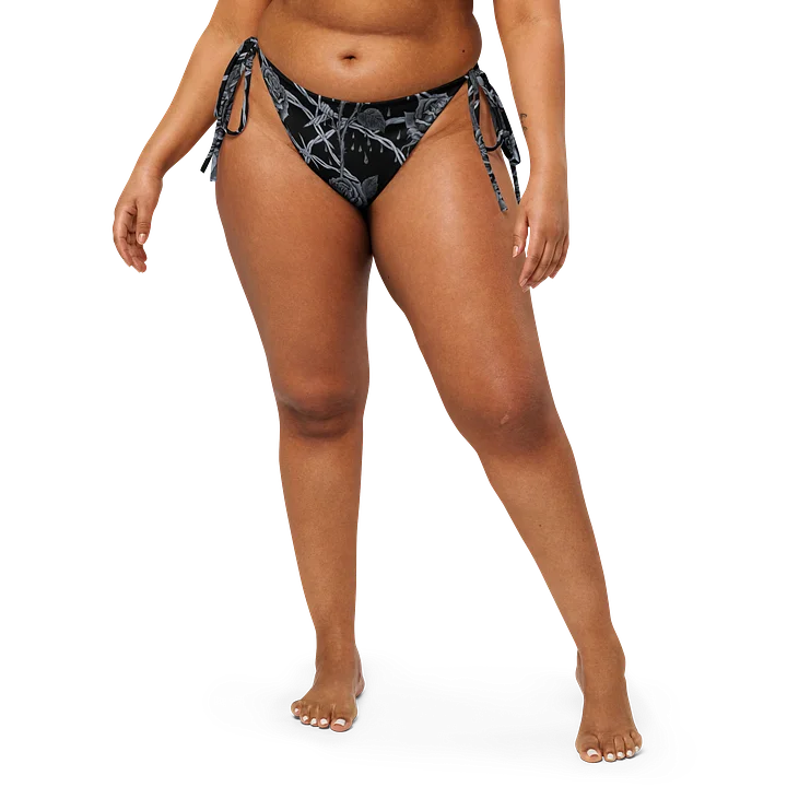 Grayscale Barbed Wire & Roses String Bikini Bottoms product image (1)