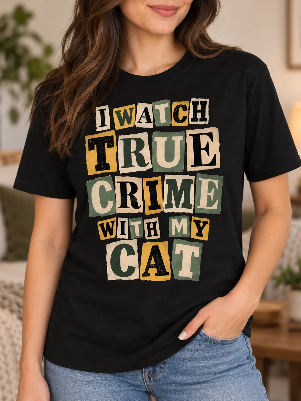 I Watch True Crime With My Cat T-Shirt product image (2)