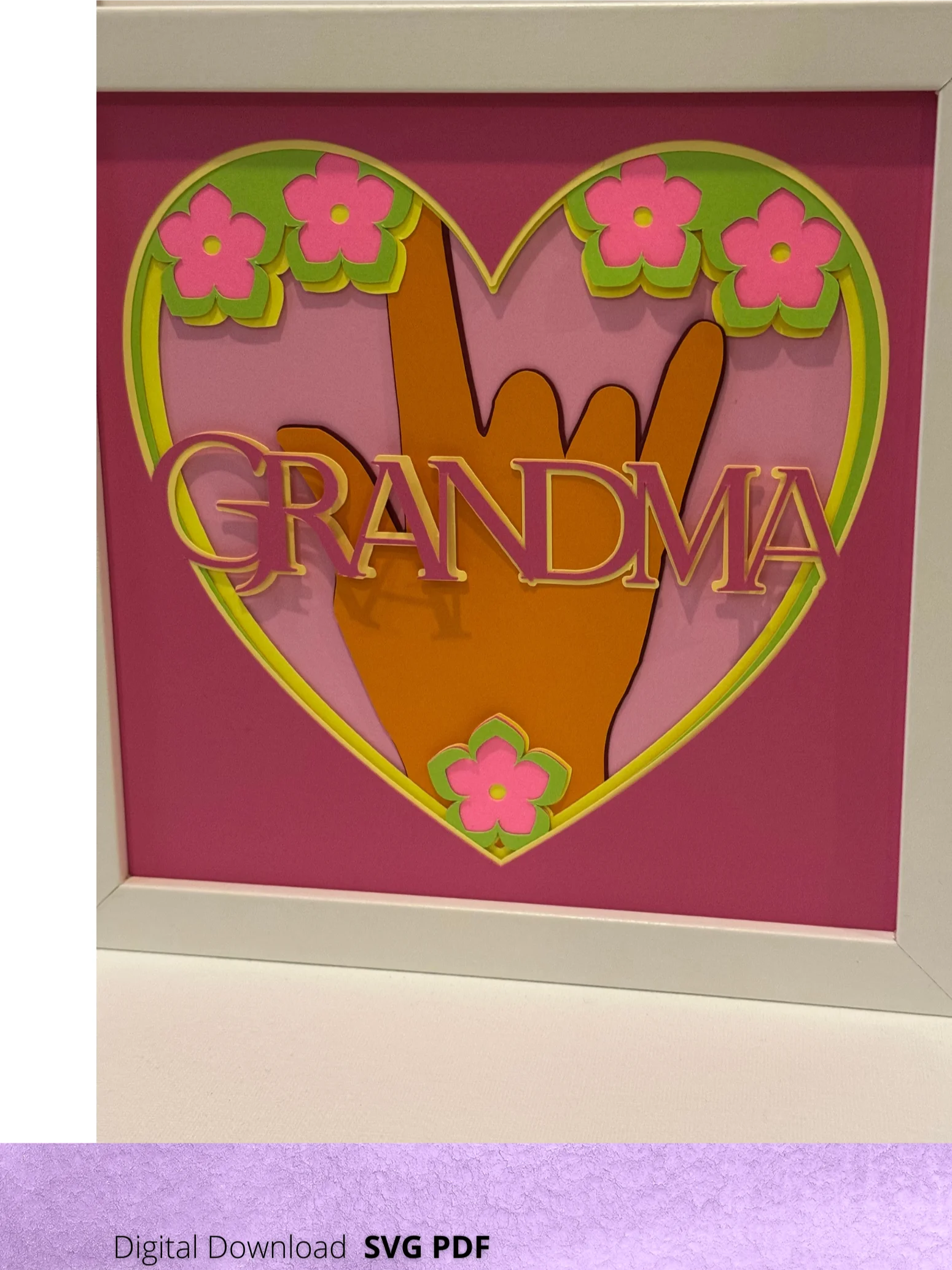 3D Layered Mom, Mother and Grandma SVG Bundle Deal | Layered Shadow Box Design product image (4)