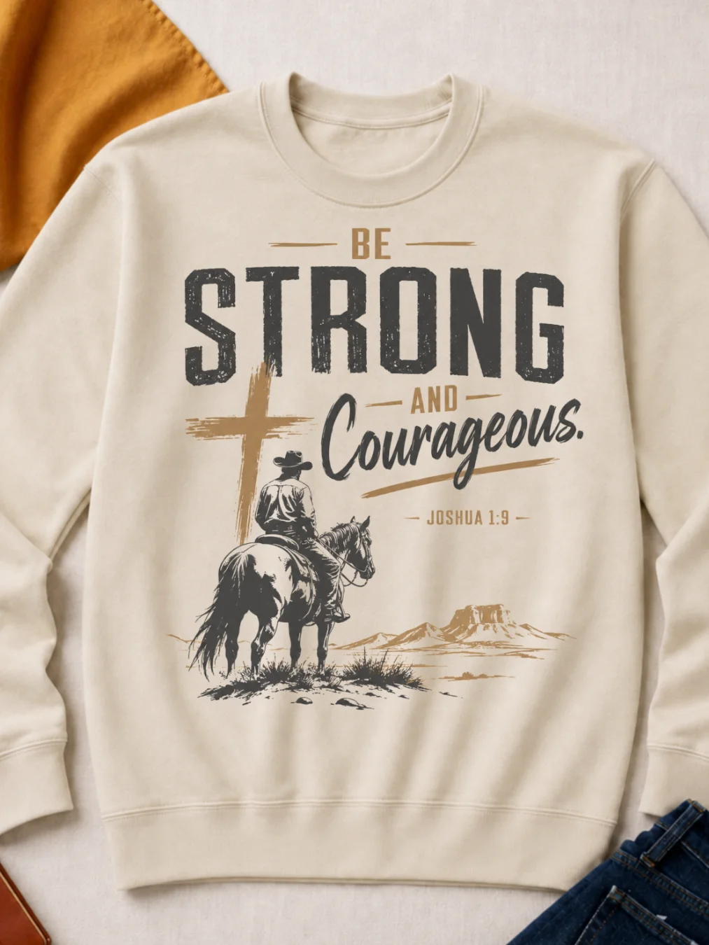 Be strong and courageous - Sweatshirt product image (1)