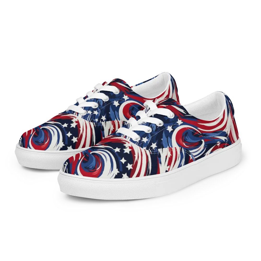 Patriotic Swirl Women's Canvas Shoes product image (3)