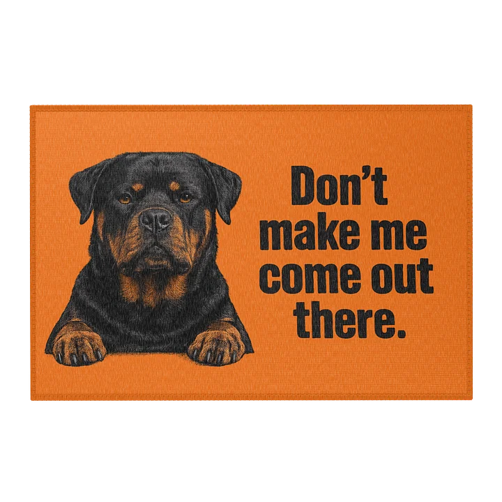 Rottweiler Attitude Area Rug product image (1)