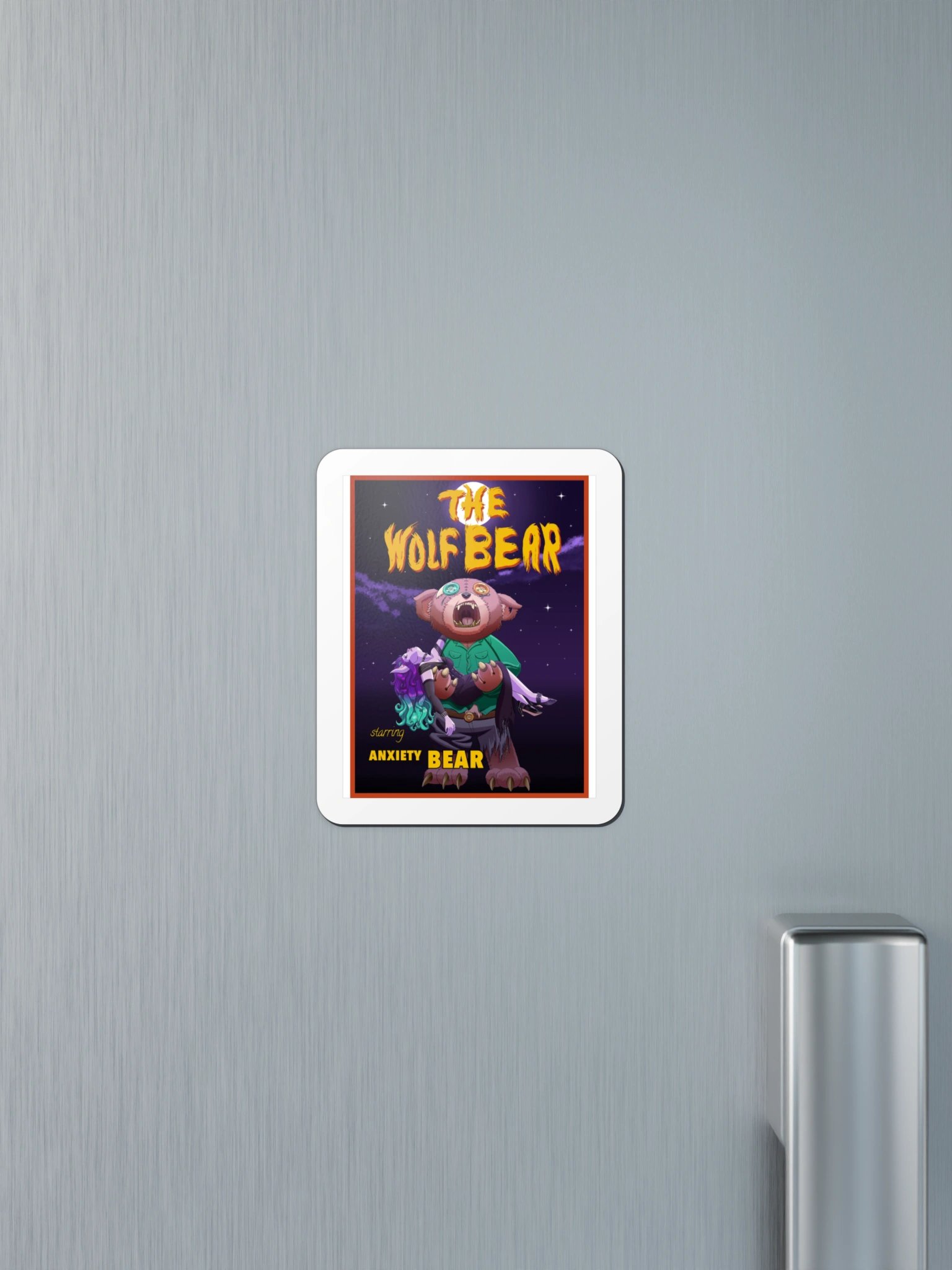 Anxiety Bear WolfBear Movie Magnet product image (12)