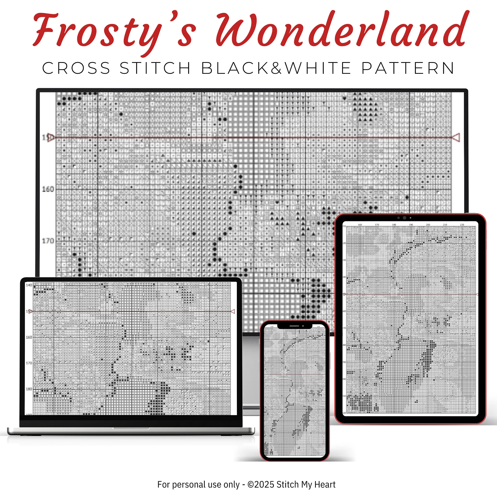Frosty's Wonderland Cross Stitch Pattern product image (4)
