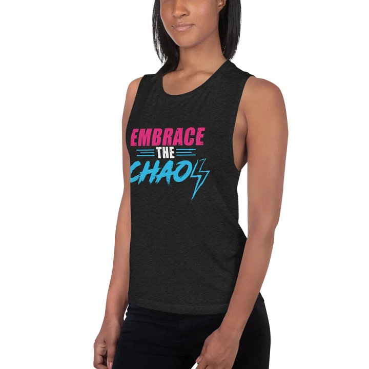 Women's Embrace the Chaos v2 Tank (Pink/Blue) product image (2)