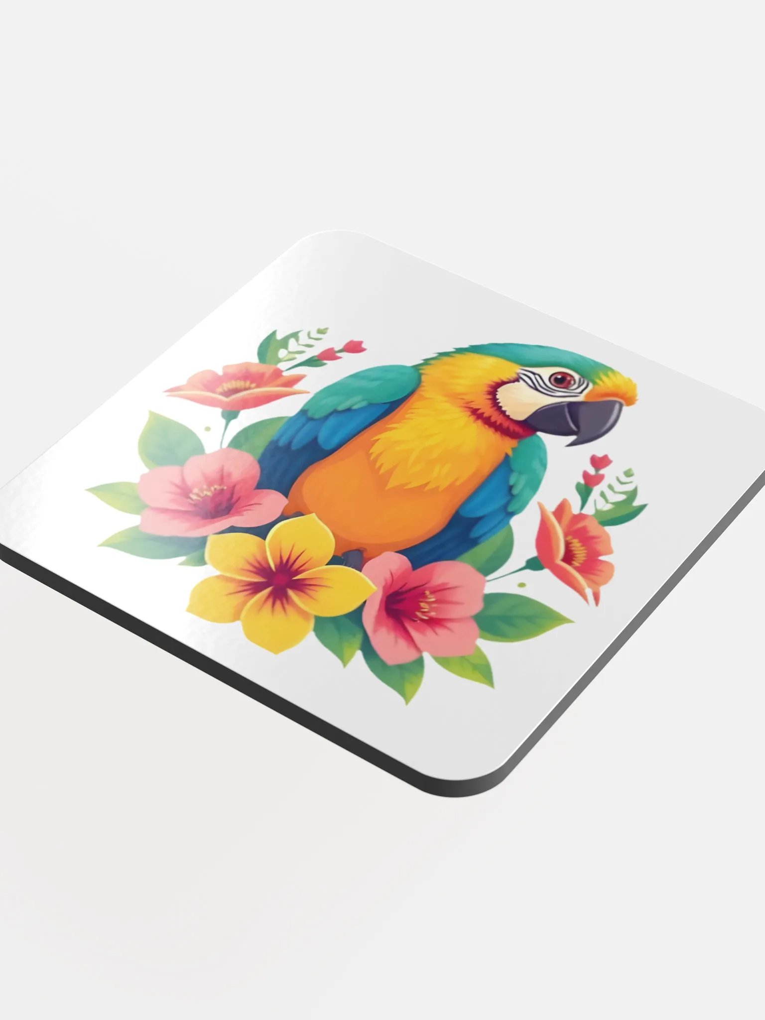 Floral Parrot Cork Coaster product image (4)