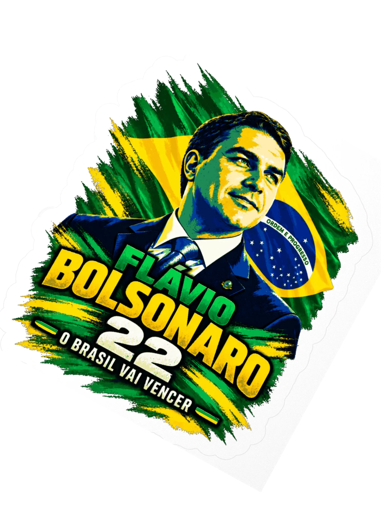 Flávio Bolsonaro 22 – O Brasil Vai Vencer | Adesivo product image (5)