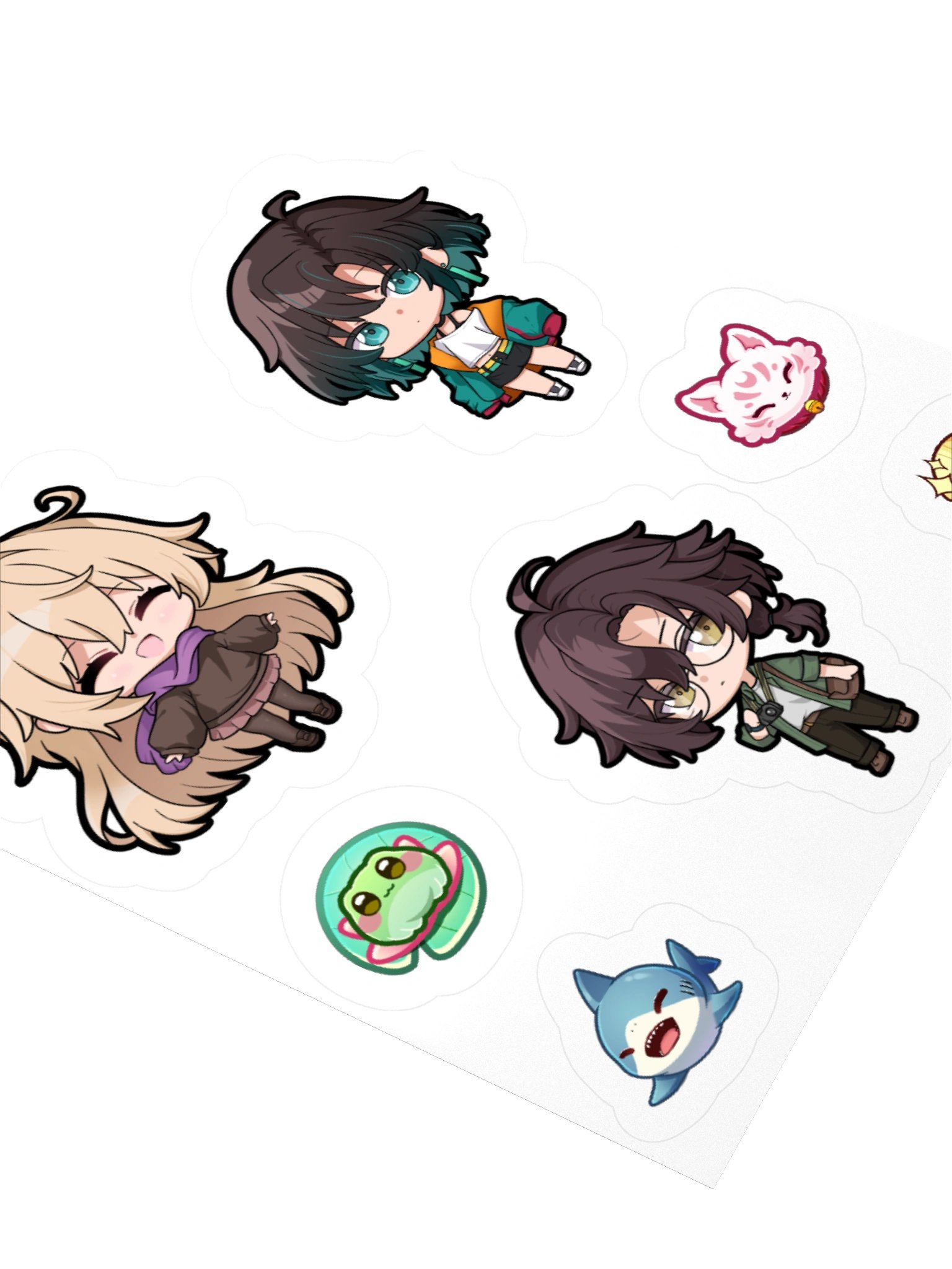 Chibi Trio & Keychains Kiss Cut Stickers Set product image (8)