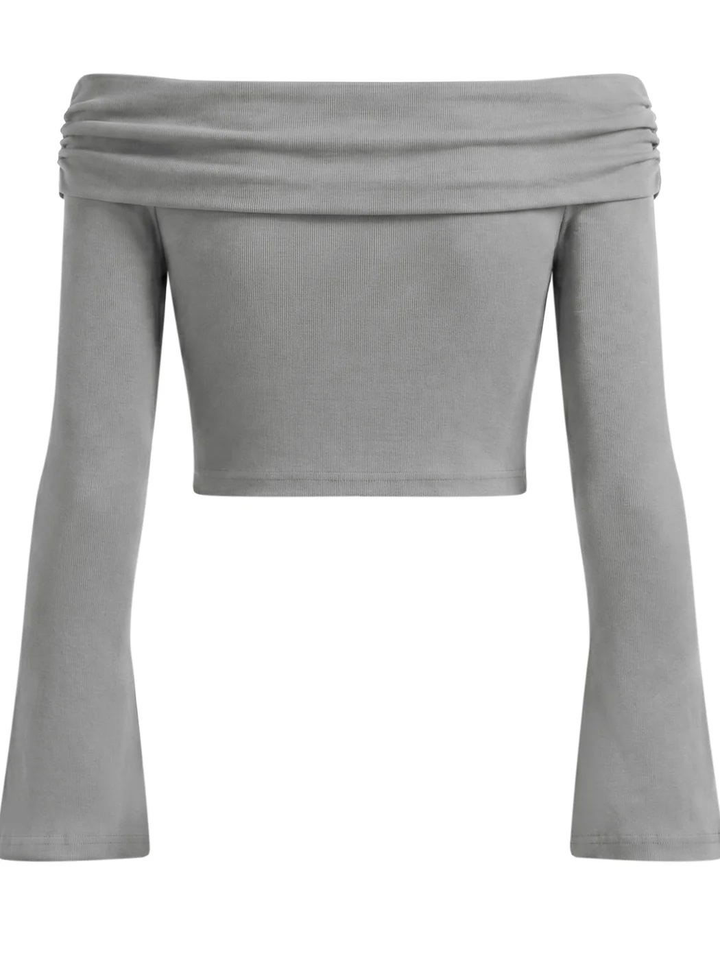 SMI Women's Off-the-Shoulder Bell Sleeve Crop T-Shirt product image (4)