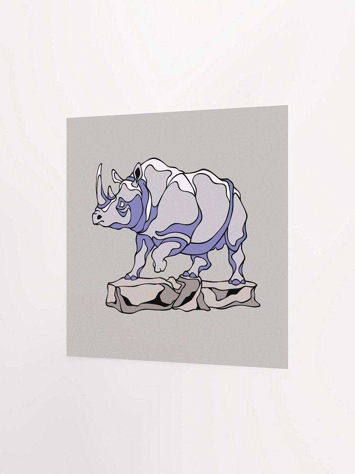 Majestic Rhino - Square Matte Paper Poster product image (2)