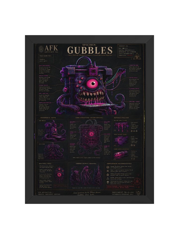 Specimen: Gubbles — Framed Poster product image (1)