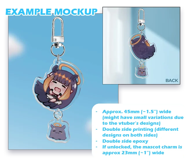 HoloEN Acrylic Keychains [PRE-ORDER] product image (2)