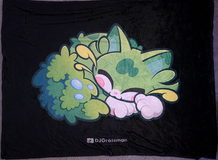 Sleeping Chloe • Throw Blanket (Black) product image (2)