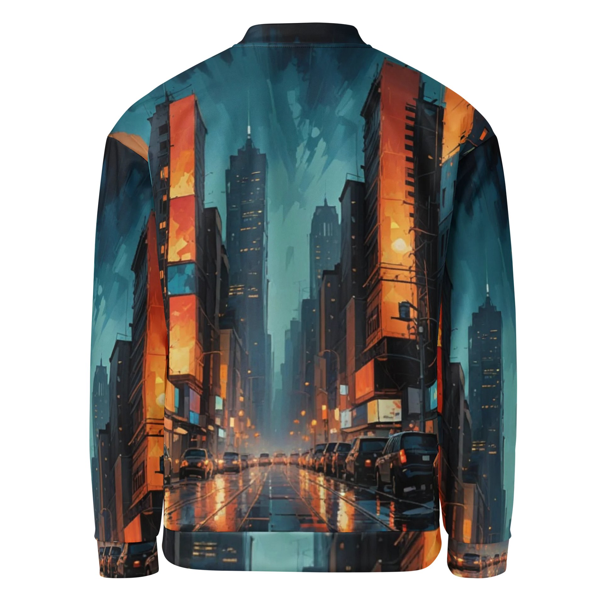 Abstract City 2 Bomber Jacket product image (2)
