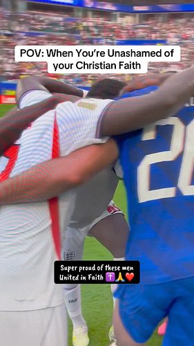 Prayer is the Key! United in Faith.
What a beautiful sight to behold as some England and France players prayed together after...