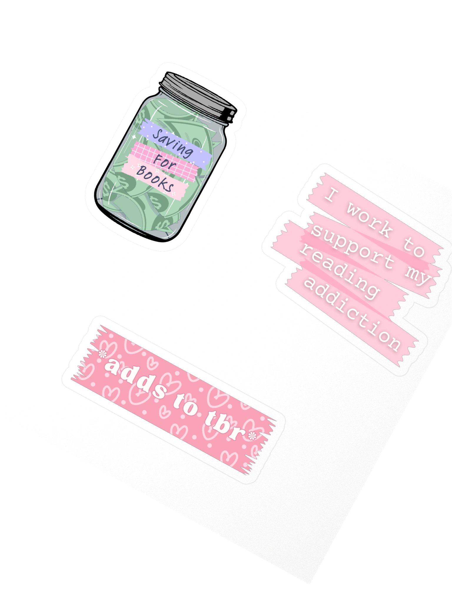 Book Lover Stickers - Pink product image (2)