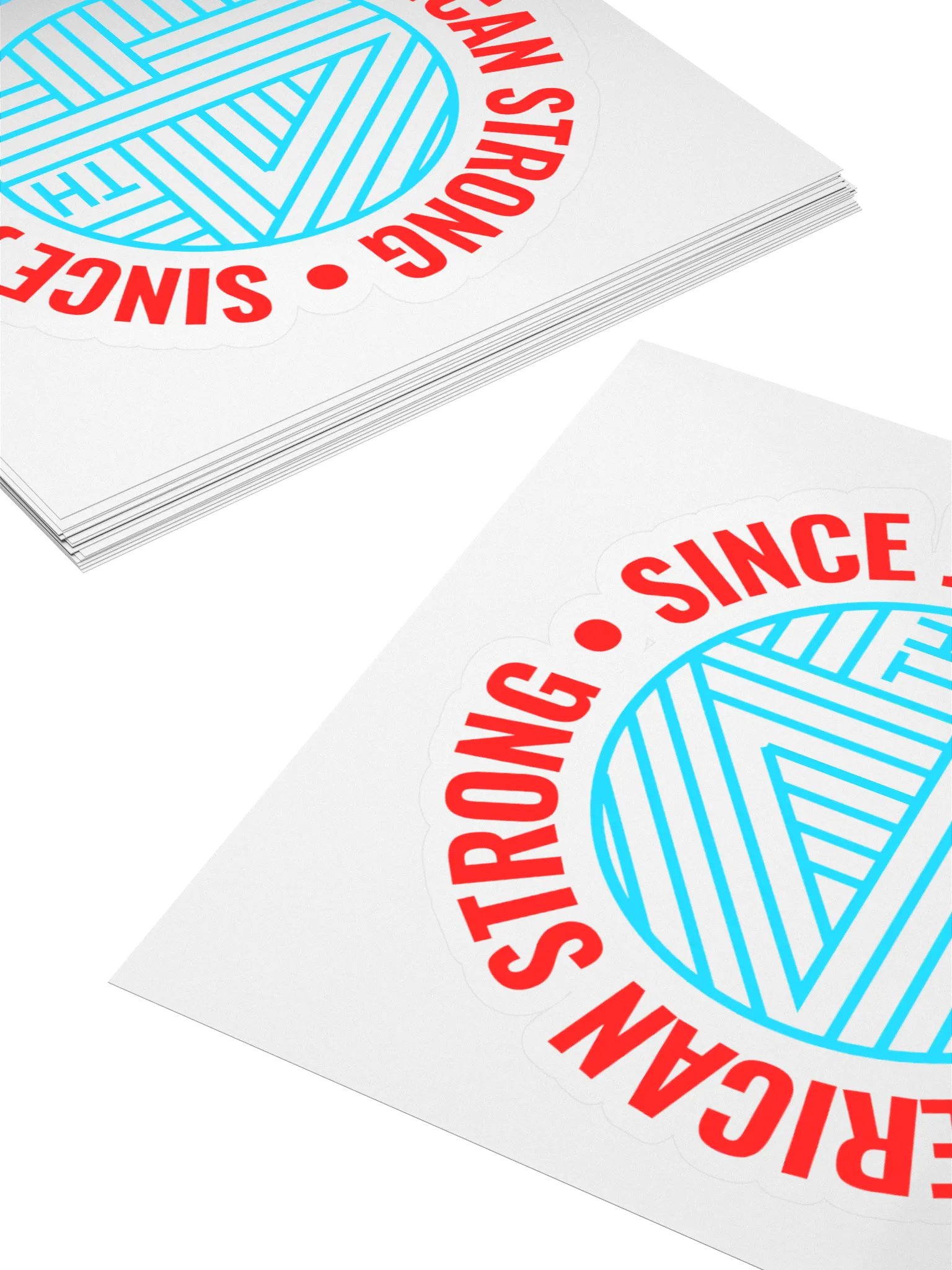 American Strong Kiss Cut Stickers product image (4)