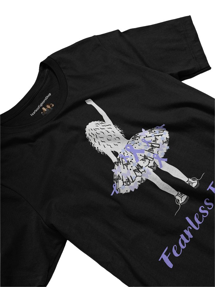 Stomach Cancer - Fearless Fighter Unisex T-Shirt [black] product image (2)