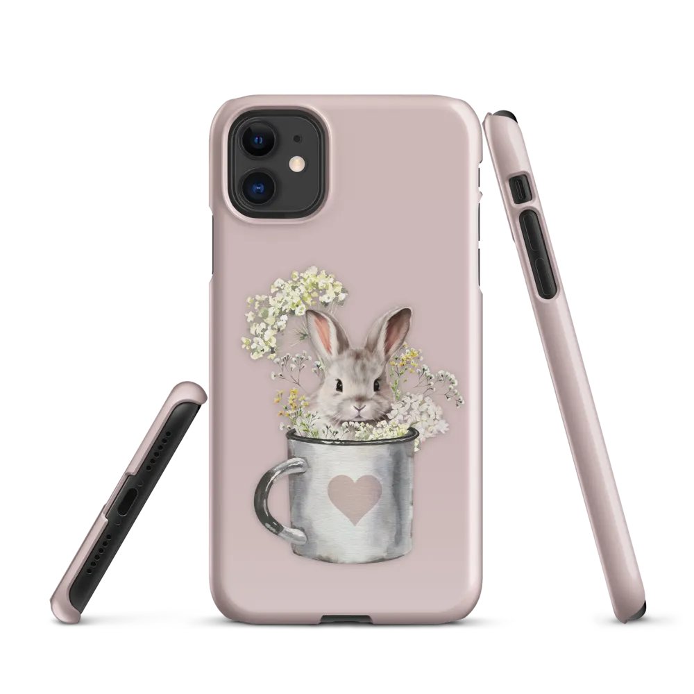 LITTLE BUNNY IN A MUG - BLUSH ROSE - SNAP IPHONE CASE product image (5)