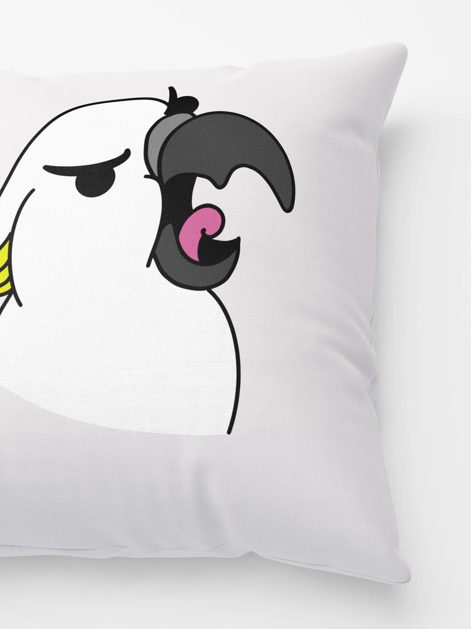Screaming Cockatoo Pillow Double Sided With Text product image (4)