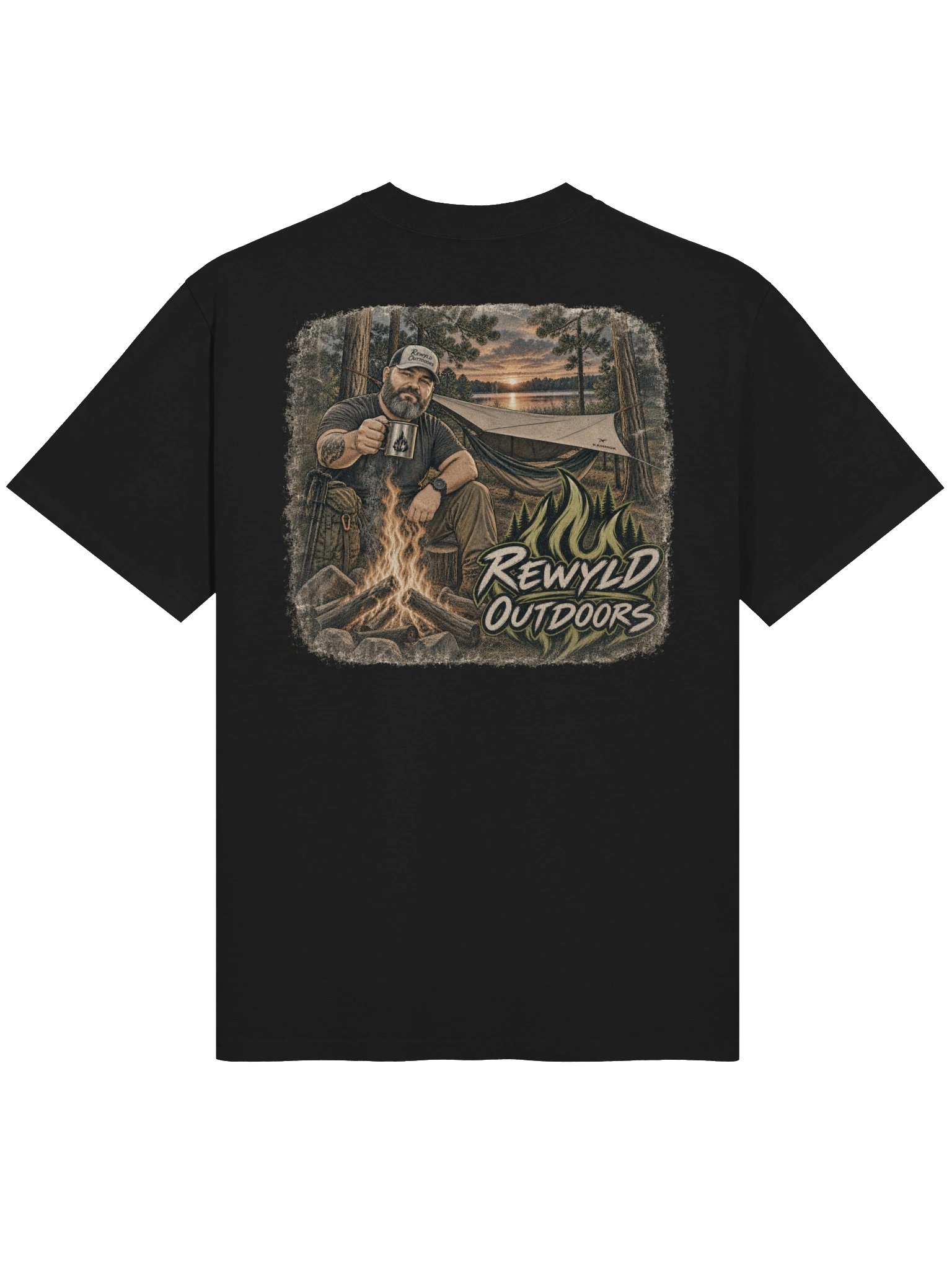 ReWyld Outdoors Oversized Faded Hammock Camping Tee product image (2)