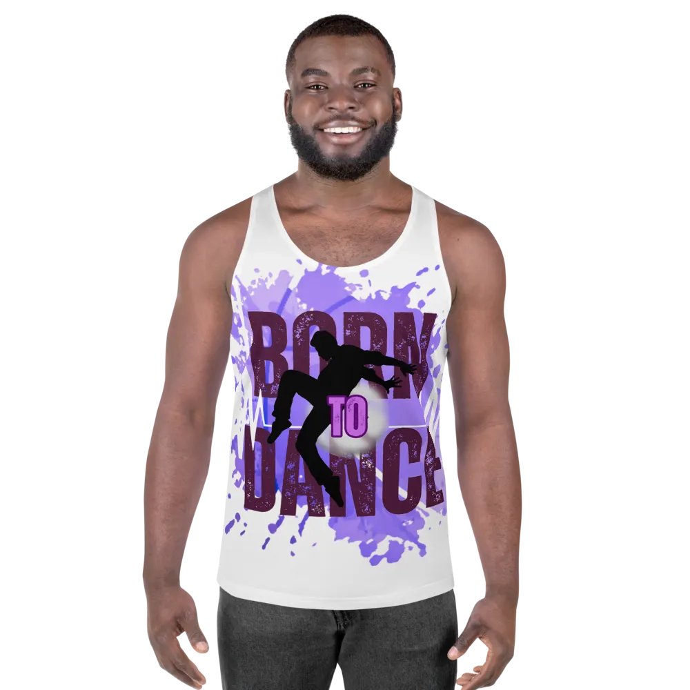 Born to Dance His Silhouette Energetic Vibes Full Print Tank product image (5)