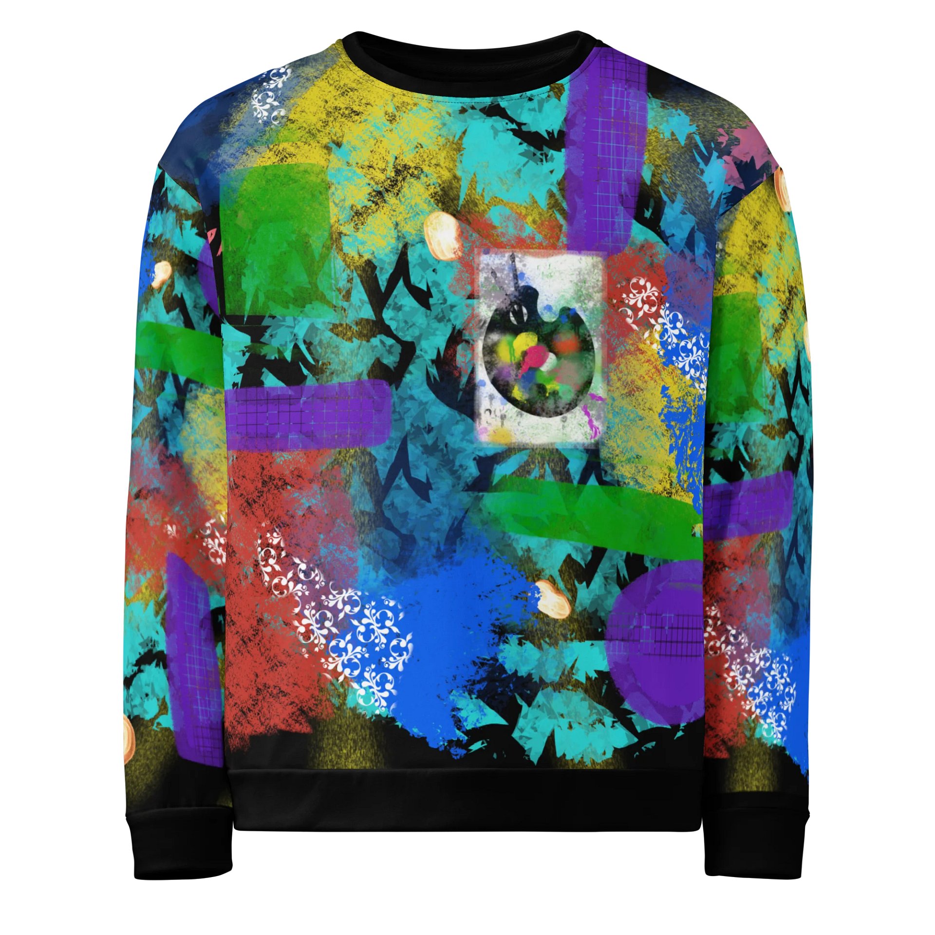 AbstractWear 'Night Flower' Unisex Art Sweatshirt product image (1)