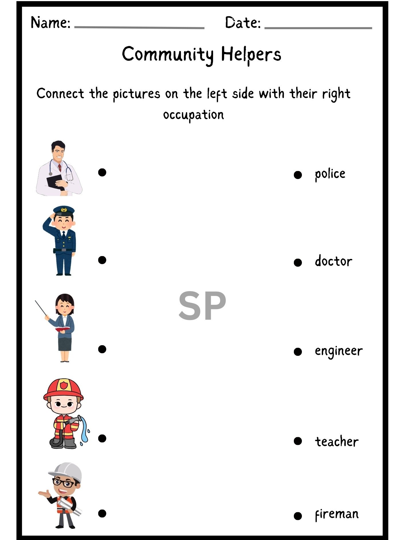 Community Helpers Worksheets Activities – Engaging Printables for Kids product image (4)
