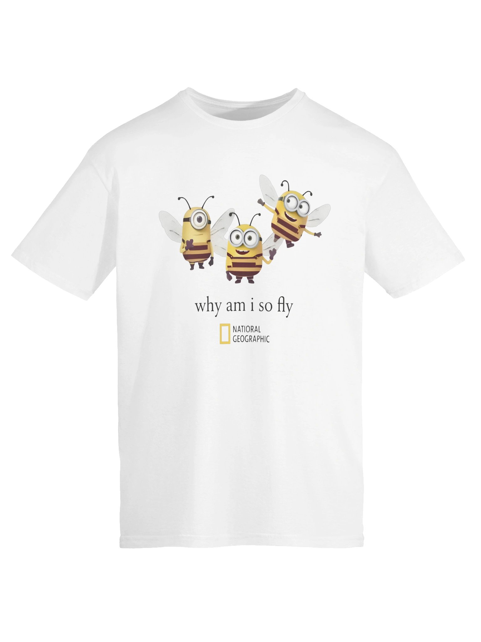 Why Am I So Fly Minion Bee Parody Graphic Shirt product image (3)