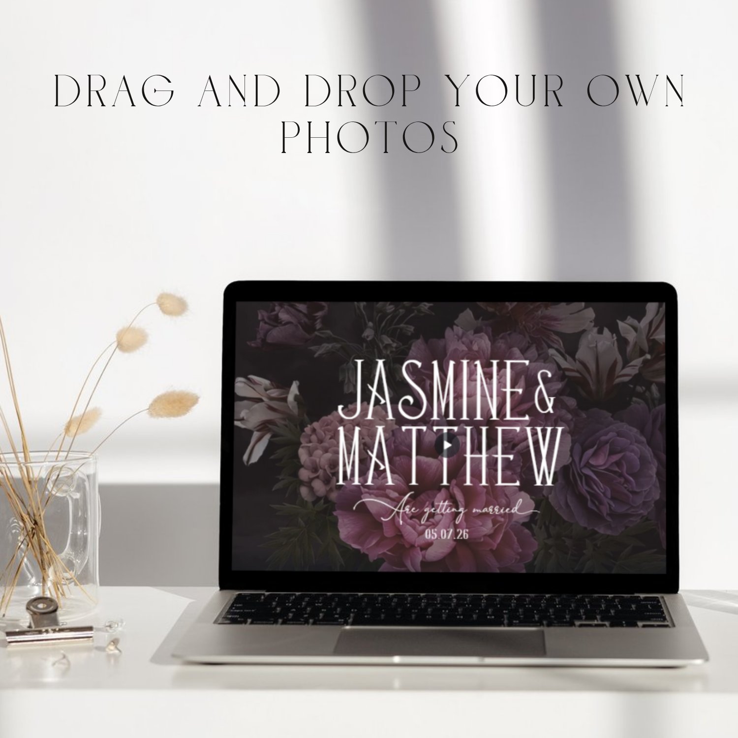 Midnight Bloom Wedding Website | Moody Floral Wedding Template | Editable Canva Website | RSVP Form | Fall Winery Candlelight Theme | Digital Invite product image (9)
