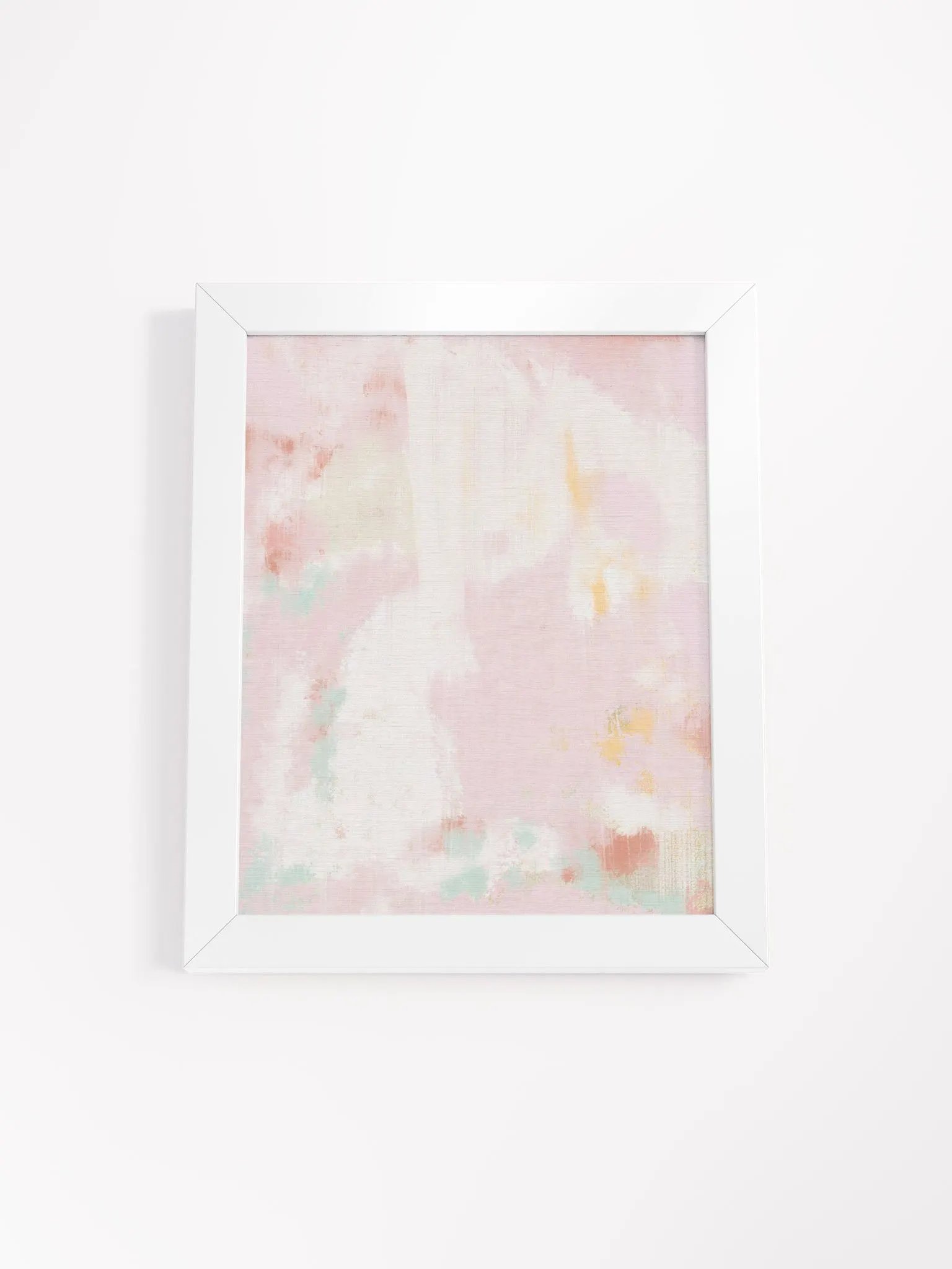 Abstract Print Pink and White Painting Blush Pink Wall Art Print product image (51)