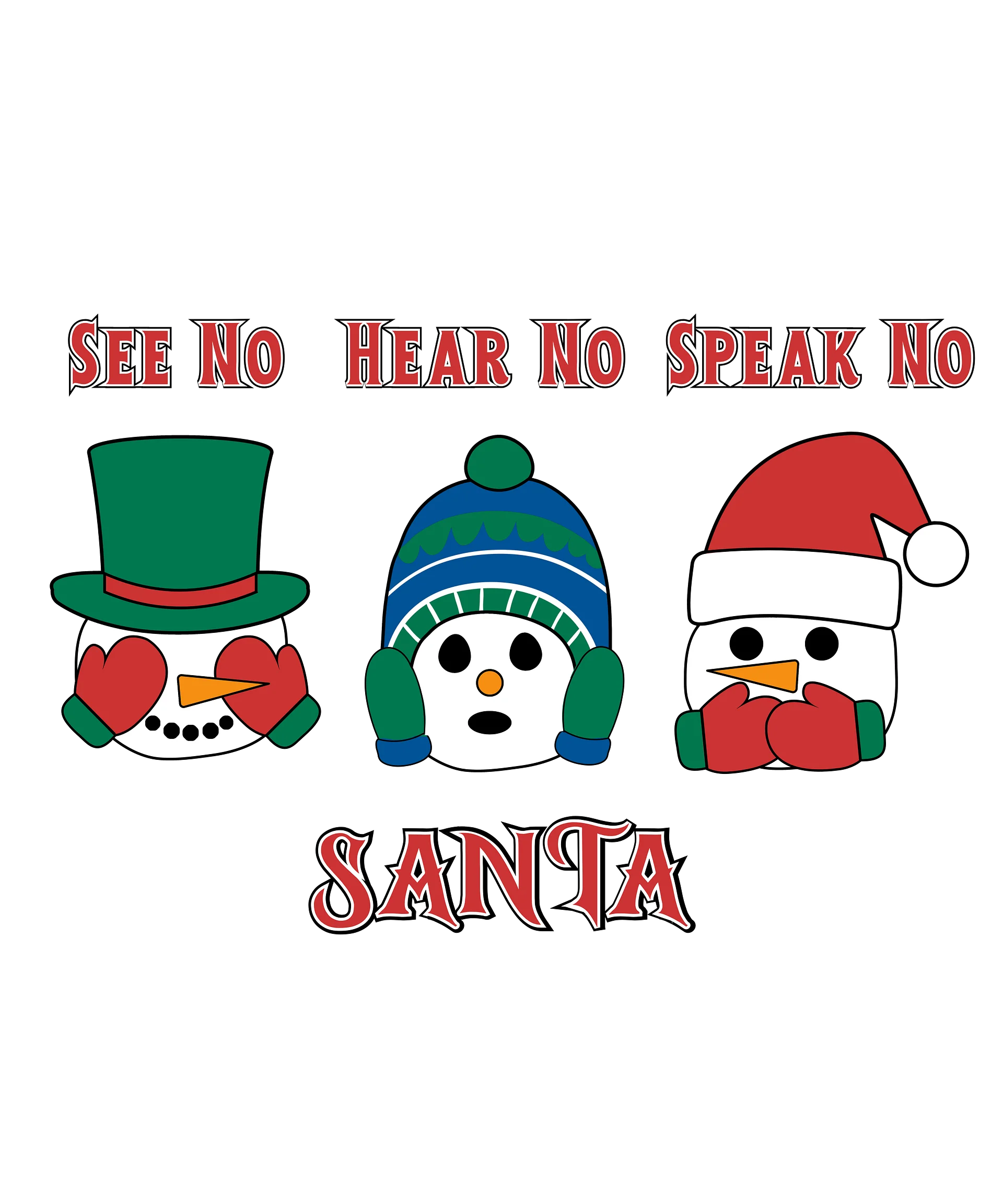 SEE NO, HEAR NO, SPEAK NO SANTA - SWEATSHIRT product image (21)
