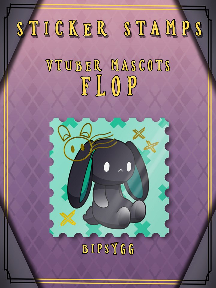 Sticker Stamps - Vtuber Mascots - Flop product image (1)