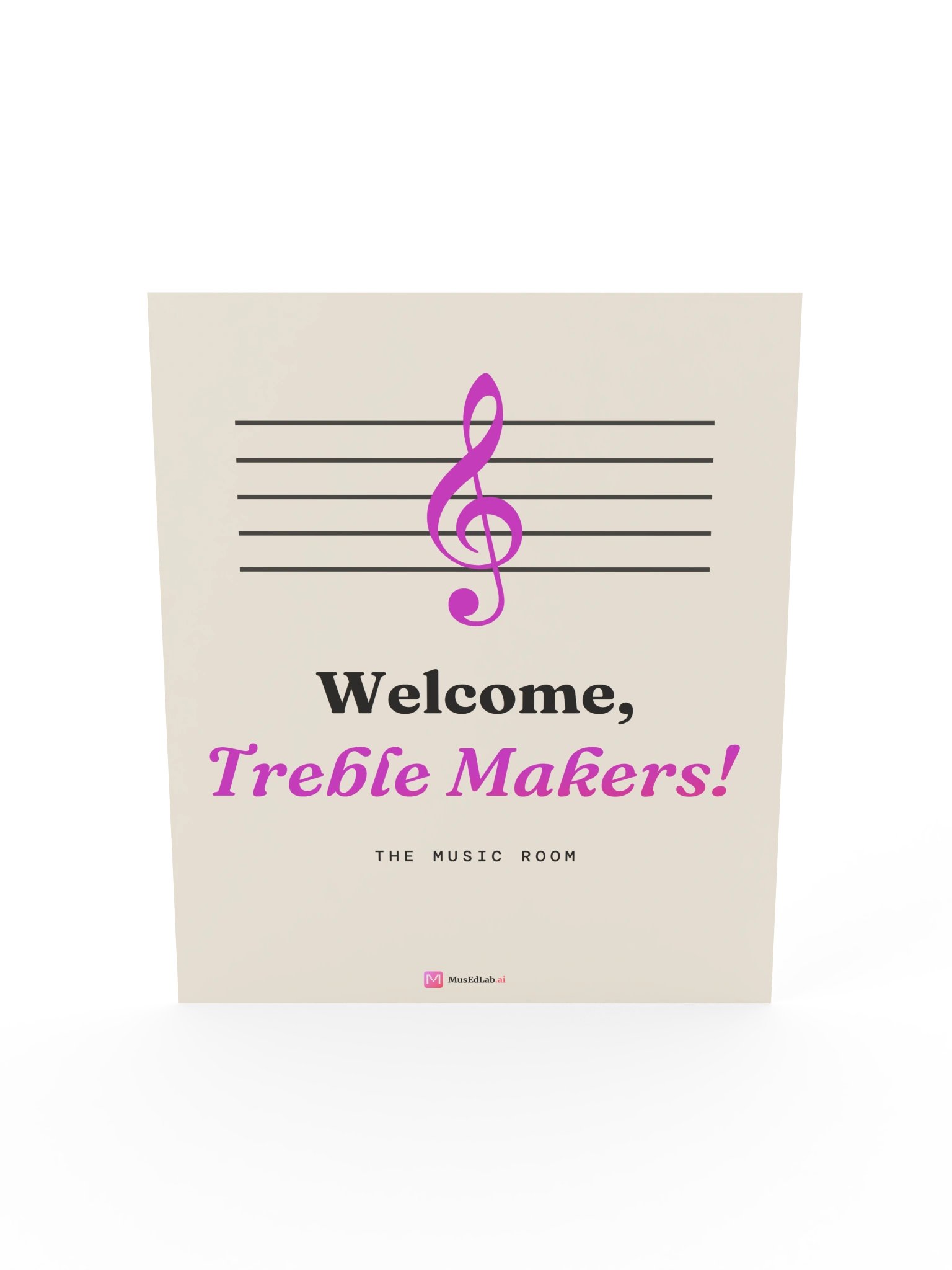 Welcome, Treble Makers! Classroom Door Poster product image (13)