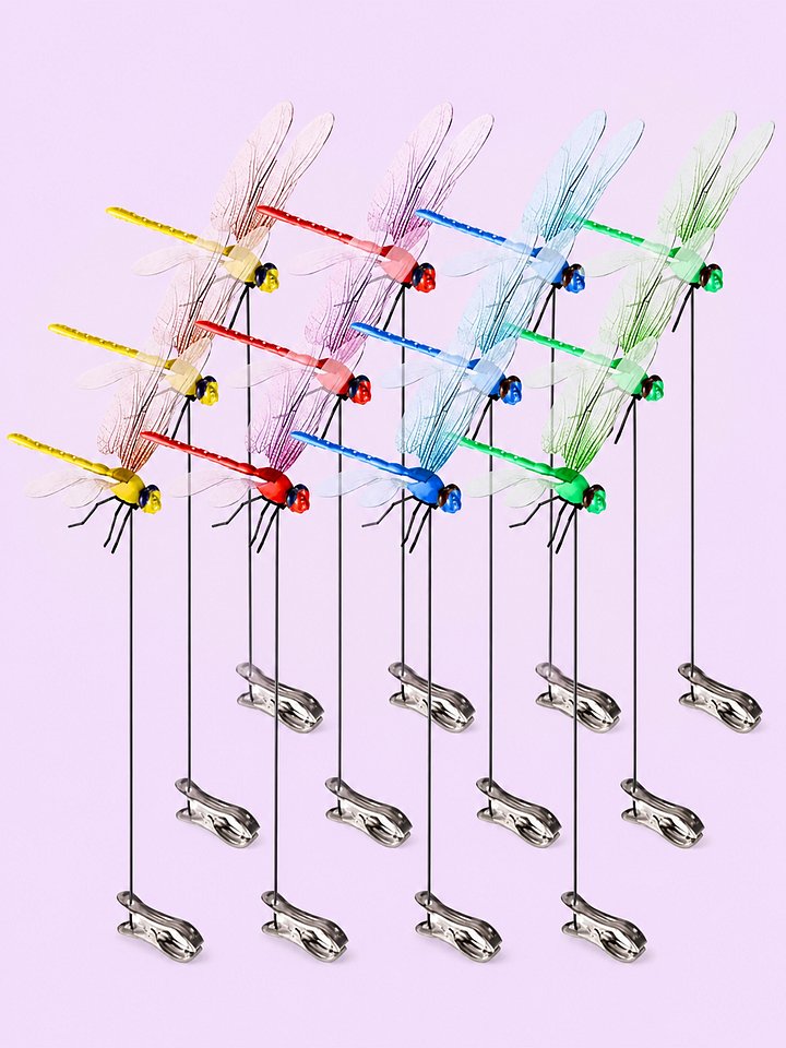 12 Dragonfly Bug Deterrent Clips product image (1)