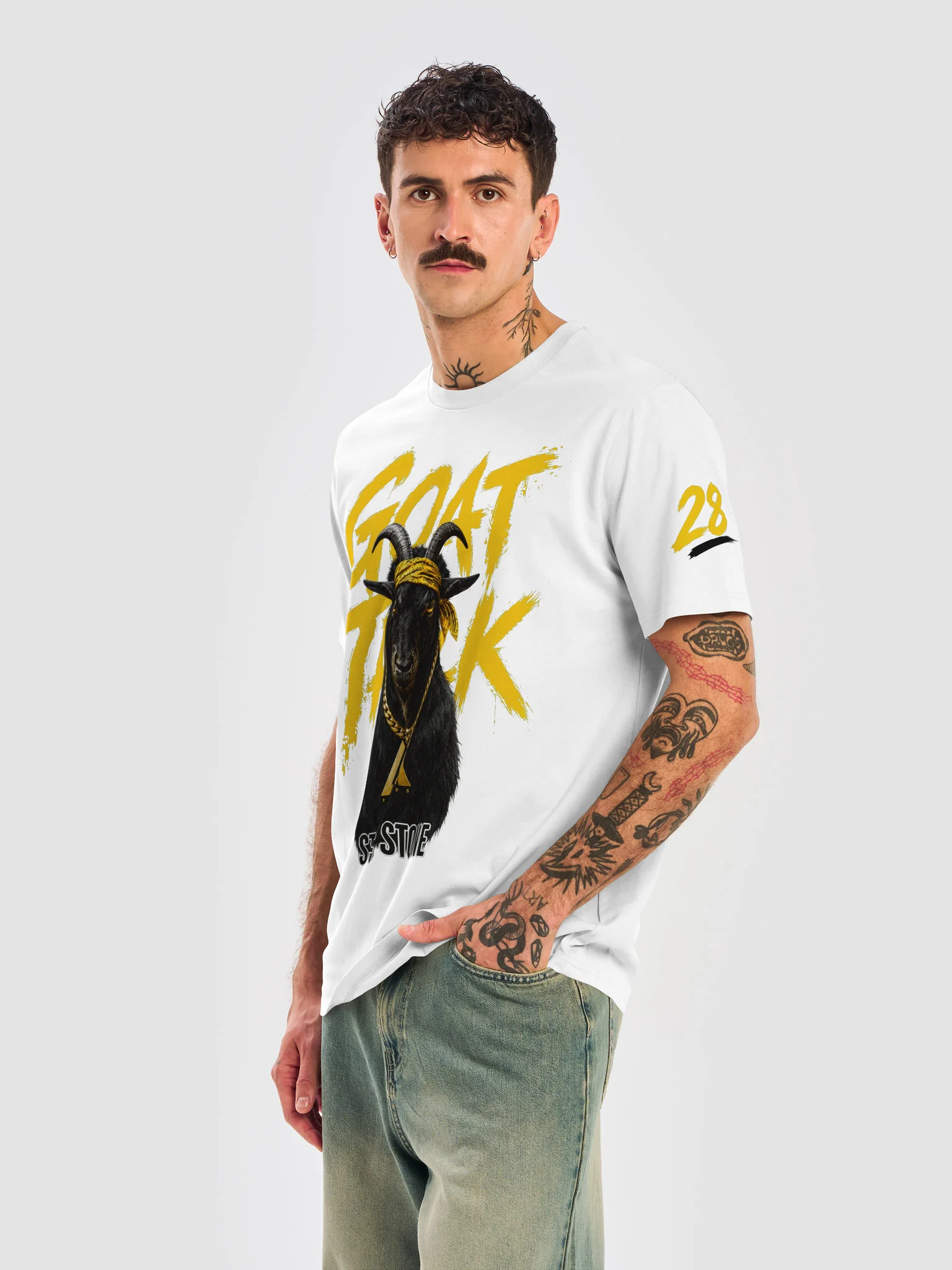 Stevie Stone GOAT TALK - Legacy in Motion White tee product image (6)
