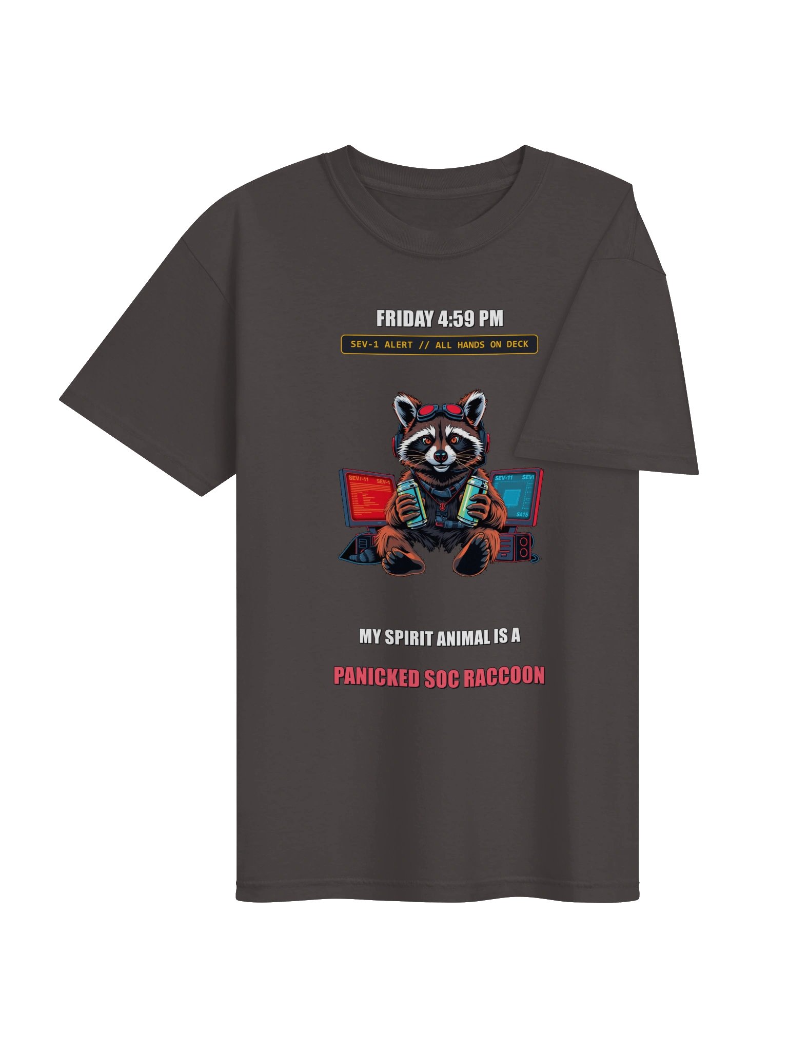 Friday 4:59 PM // The SOC Raccoon Heavyweight Tee - Dark product image (34)