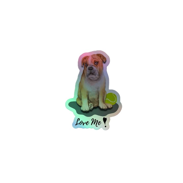 Bulldog Bliss Holographic Sticker Sheet product image (1)