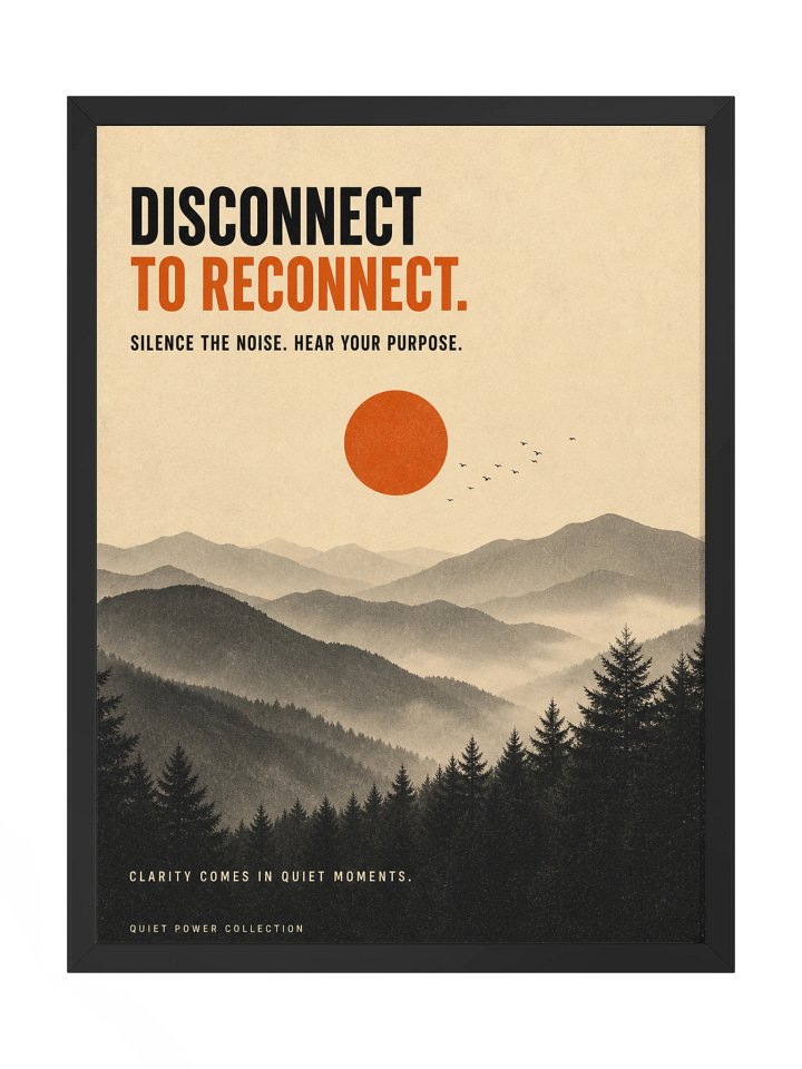 Disconnect to Reconnect framed art print