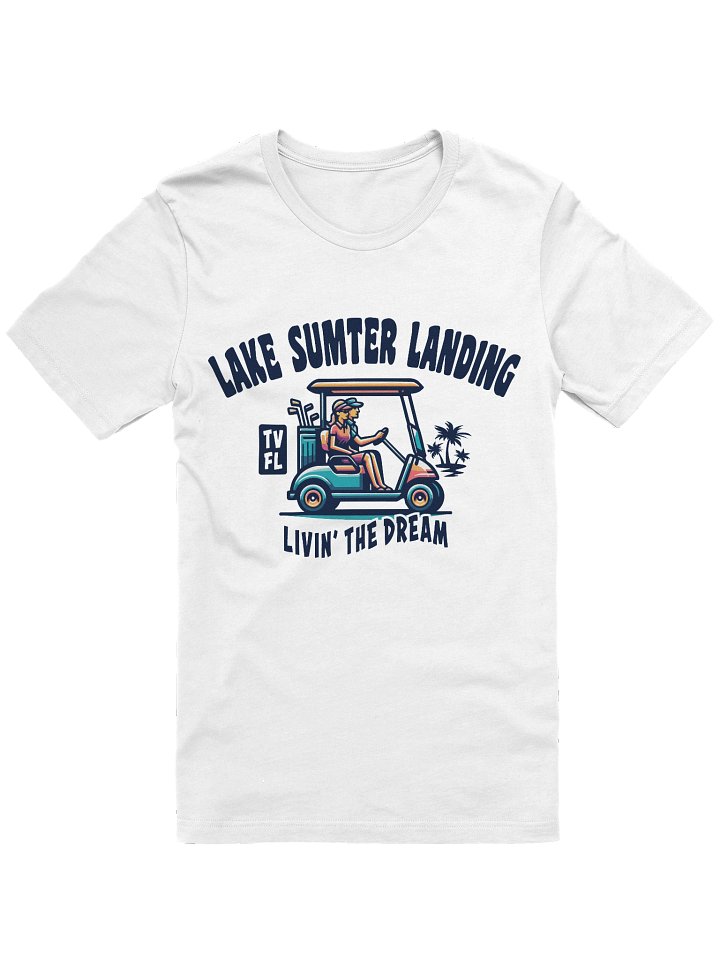 Lake Sumter Landing TV Florida USA Fun Golf Cart Design T-shirt product image (2)