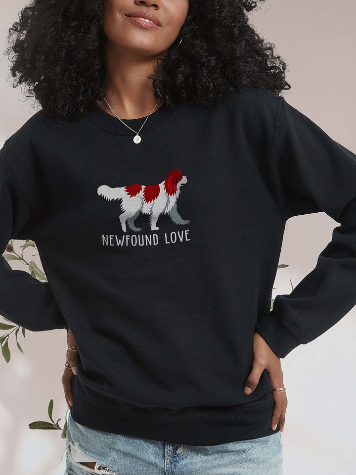 Newfound Love Sweatshirt(Embroidered) of a Newfoundland(Brown & White) product image (2)