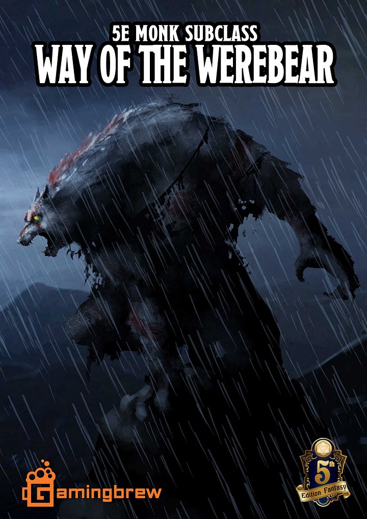 Way of the Werebear | 5E Monk Subclass product image (1)