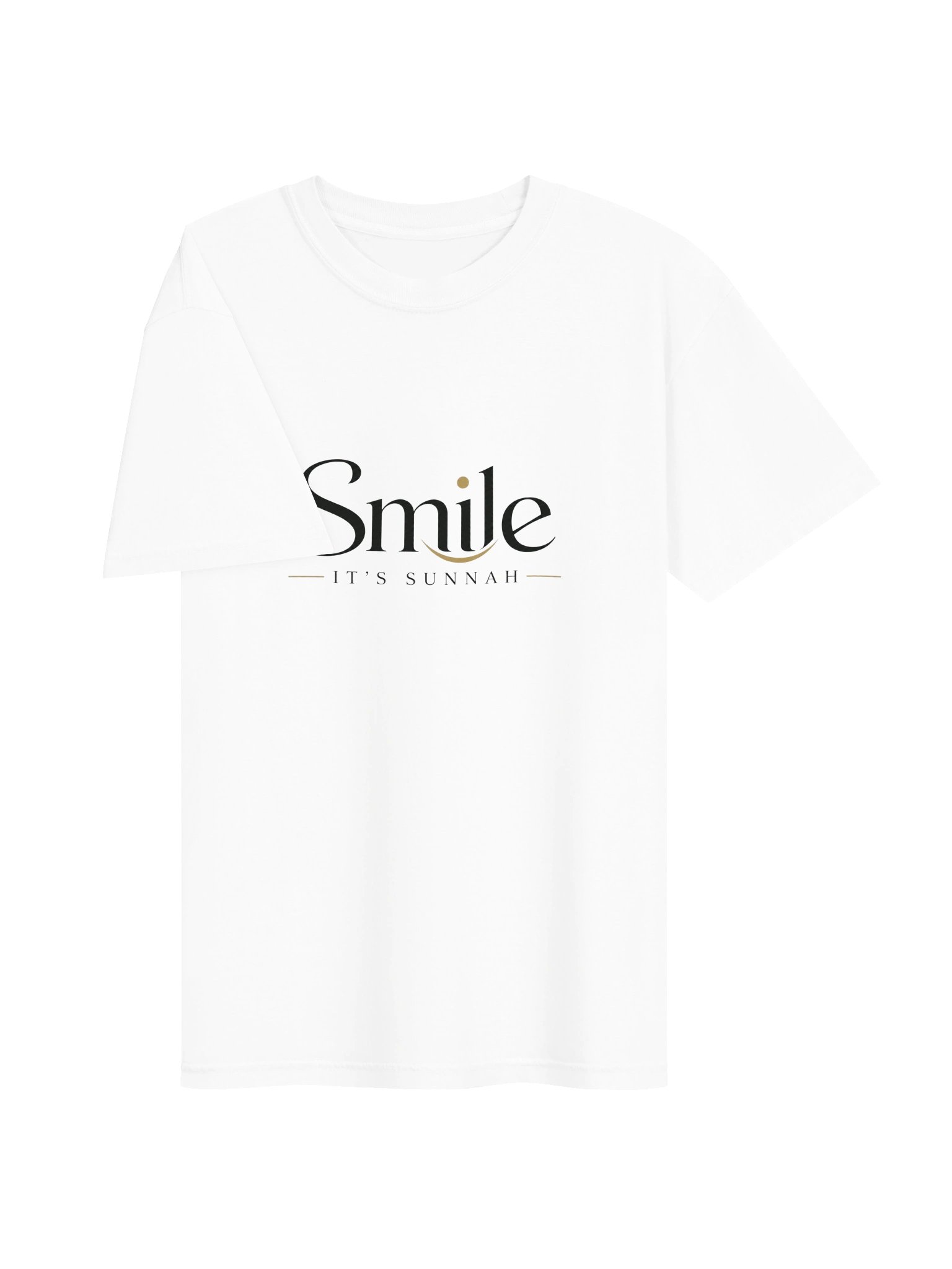 Smile It's Sunnah Printed Unisex Islamic T-Shirt in White | Minimalist Muslim Tee product image (3)