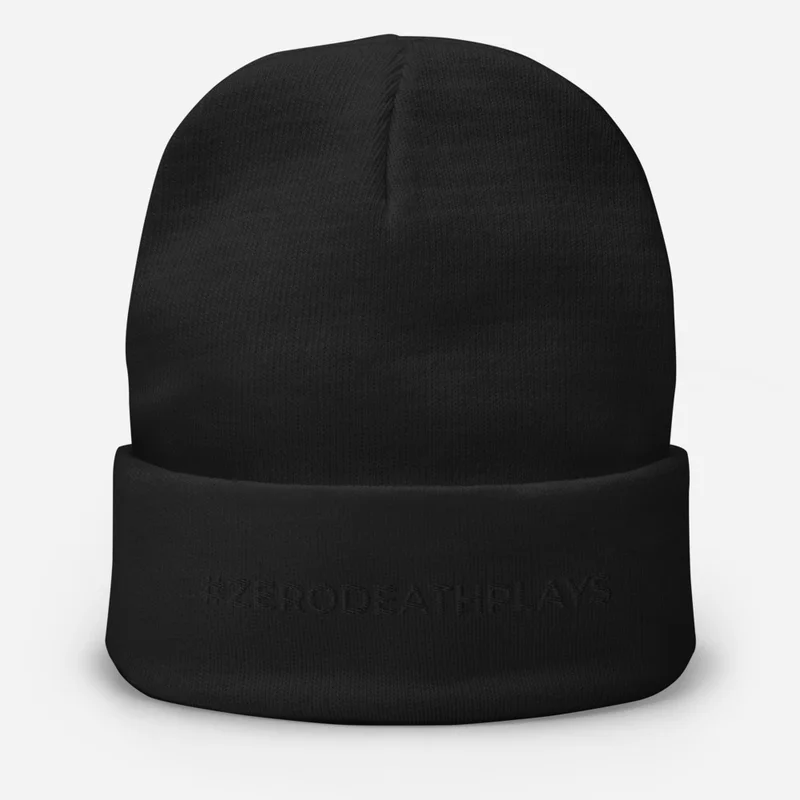 [LuftyTV] #ZeroDeathPlays Unisex Beanie (Black Text) product image (1)